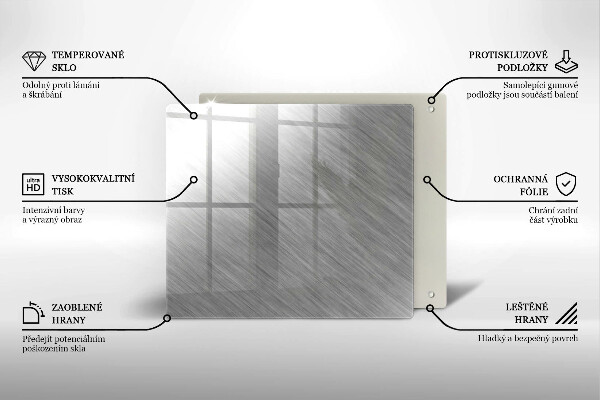 Tocător din sticlă Fundal cu textură metalică