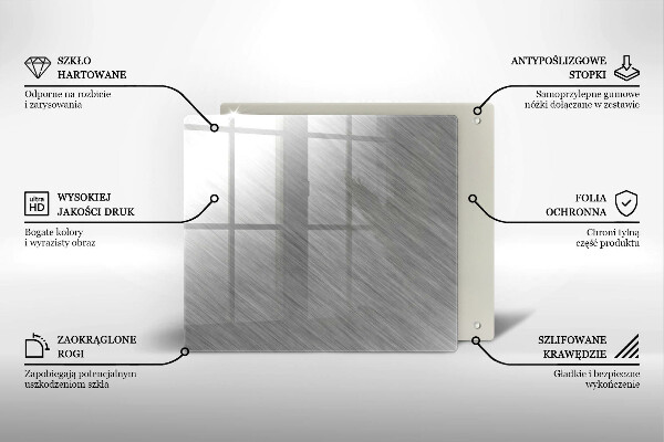 Tocător din sticlă Fundal cu textură metalică