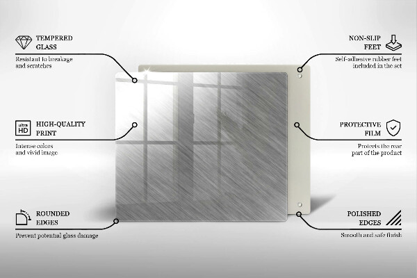 Tocător din sticlă Fundal cu textură metalică