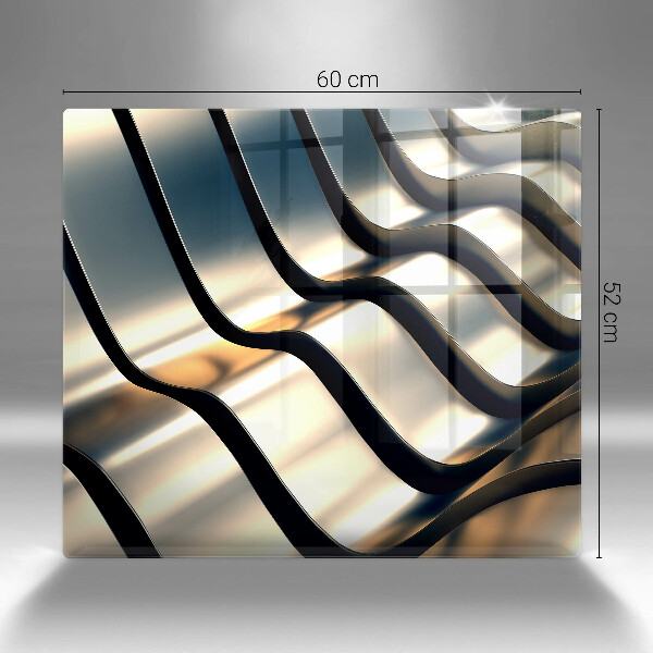 Tocător din sticlă Forme metalice 3D