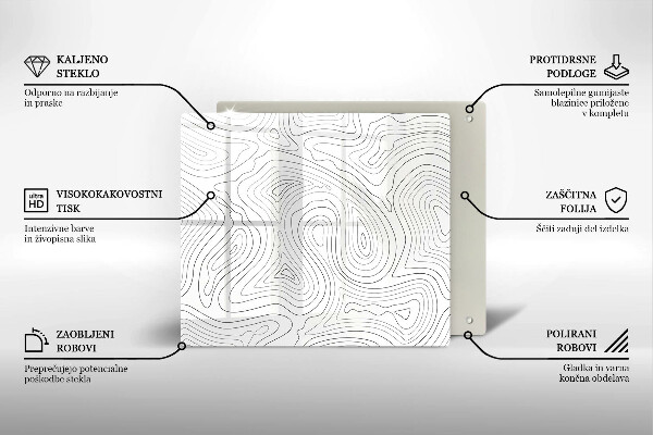 Tocător din sticlă Forme abstracte