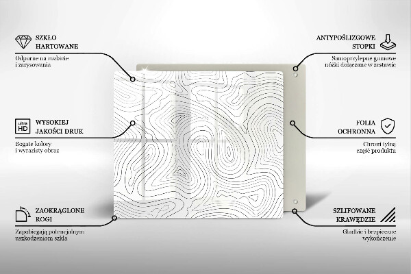 Tocător din sticlă Forme abstracte