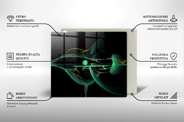 Tocător din sticlă Abstracția modernă