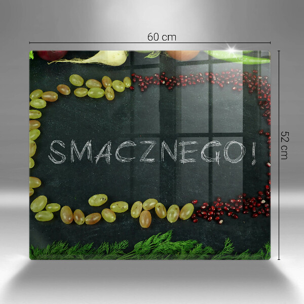 Tocător din sticlă Inscripție Poftă bună!