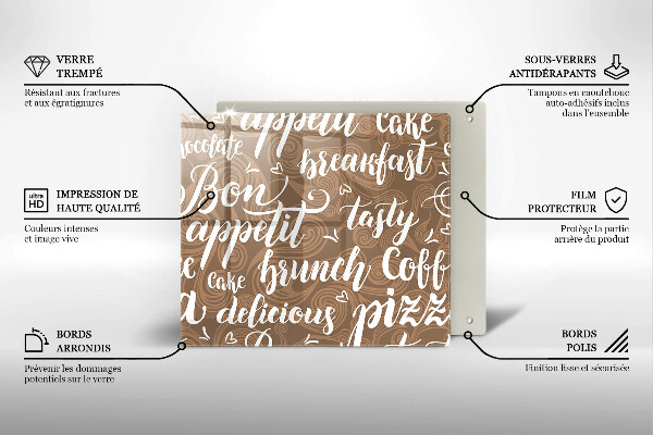 Tocător din sticlă Bon appetit subtitrare