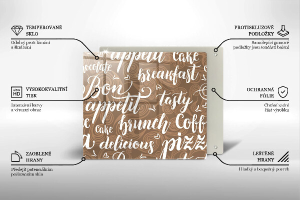 Tocător din sticlă Bon appetit subtitrare