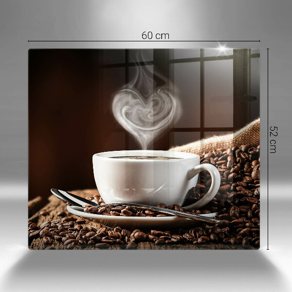 Tocător din sticlă Cafea și o ceașcă