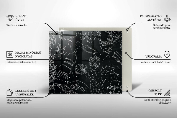 Tocător din sticlă Accesorii pentru bucatarie