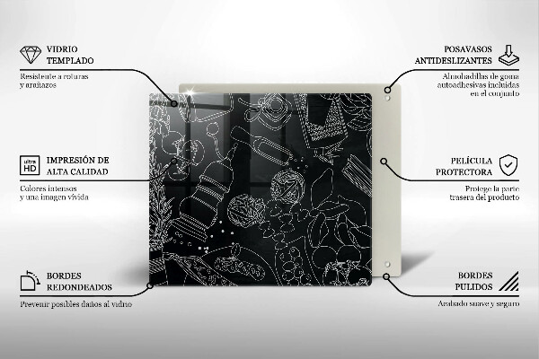 Tocător din sticlă Accesorii pentru bucatarie