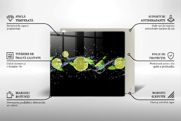 Tocător din sticlă Apă de mentă de var