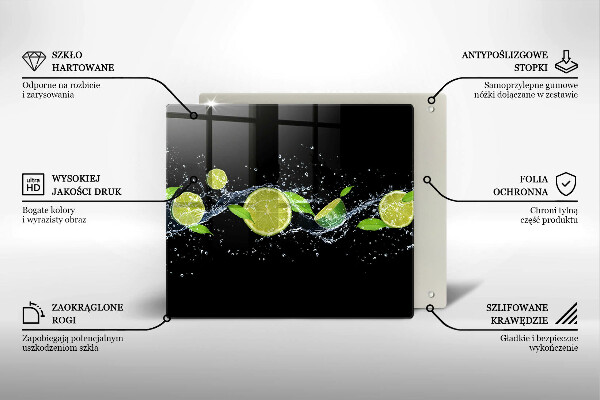 Tocător din sticlă Apă de mentă de var