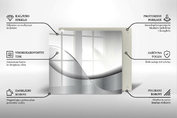 Tocător din sticlă Design cu linii abstracte