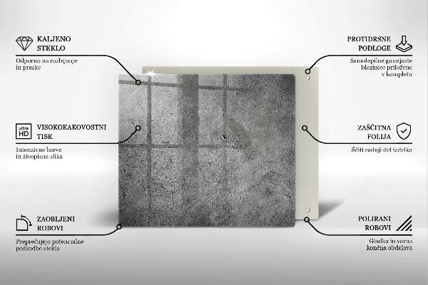 Tocător din sticlă Textura de piatră de beton
