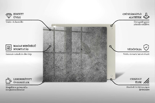 Tocător din sticlă Textura de piatră de beton