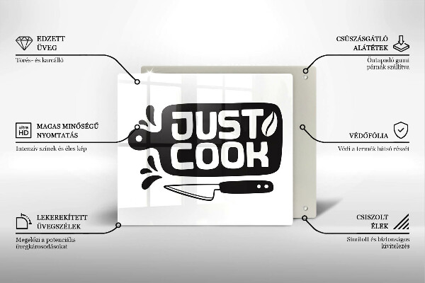 Tocător din sticlă Just cook