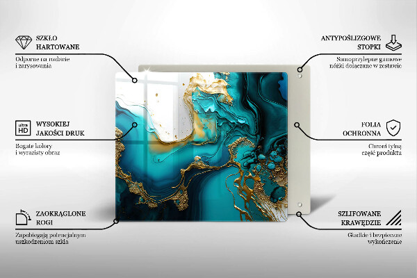 Tocător de bucătărie Abstracție turcoaz