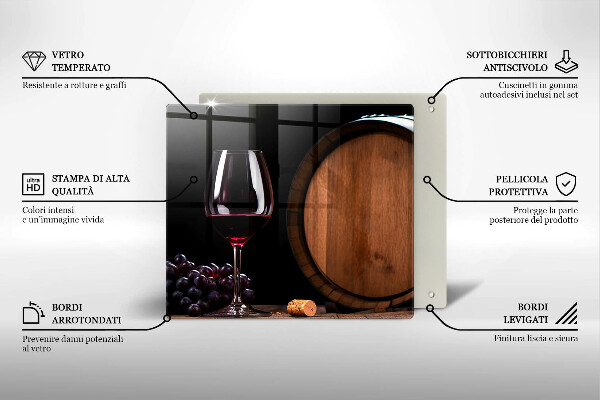 Tocător de bucătărie Pahar de vin butoi