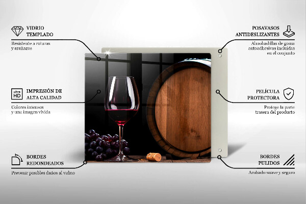 Tocător de bucătărie Pahar de vin butoi