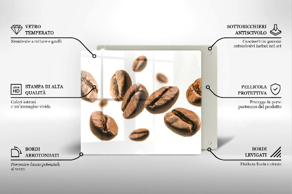 Tocător de bucătărie Boabe de cafea