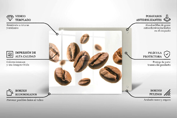 Tocător de bucătărie Boabe de cafea