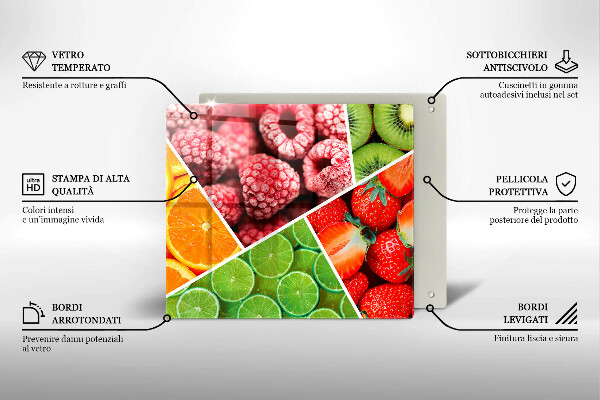 Tocător de bucătărie Fructe colorate