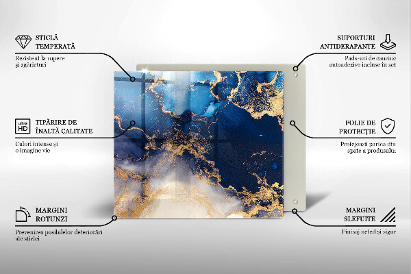 Tocător de bucătărie Abstracția din marmură