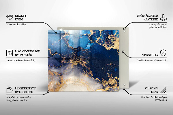 Tocător de bucătărie Abstracția din marmură