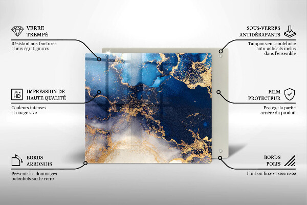 Tocător de bucătărie Abstracția din marmură