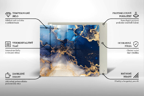 Tocător de bucătărie Abstracția din marmură