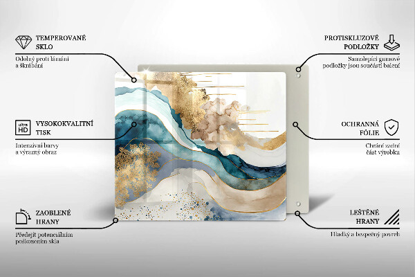 Tocător de bucătărie Marmură colorată