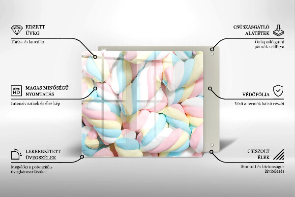 Tocător de bucătărie Bezele colorate