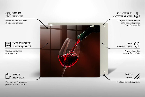 Tocător de bucătărie Un pahar de vin