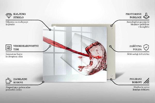 Tocător de bucătărie Vin roșu