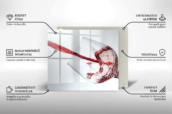 Tocător de bucătărie Vin roșu