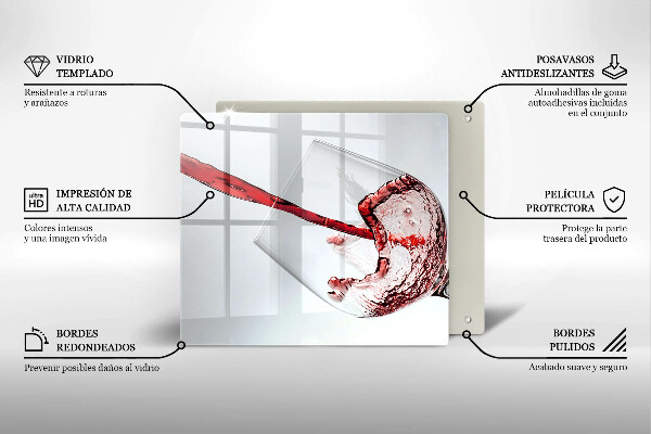 Tocător de bucătărie Vin roșu
