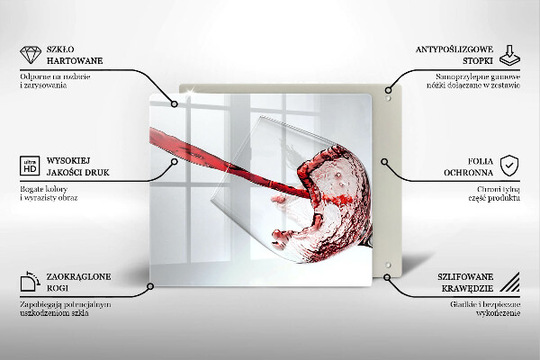Tocător de bucătărie Vin roșu