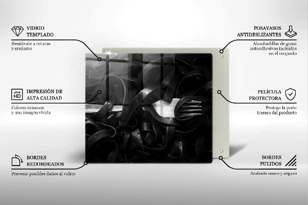 Tocător de bucătărie Paste Tagliatelle negre