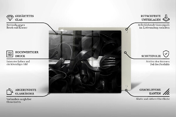 Tocător de bucătărie Paste Tagliatelle negre