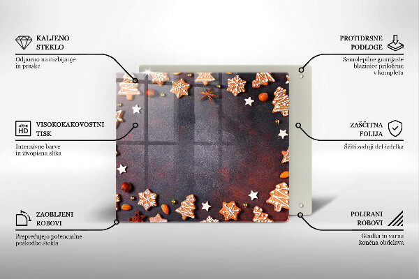 Tocător de bucătărie Crăciun turtă dulce