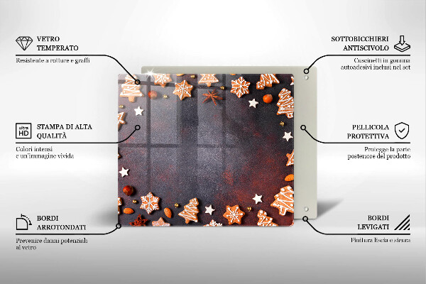 Tocător de bucătărie Crăciun turtă dulce