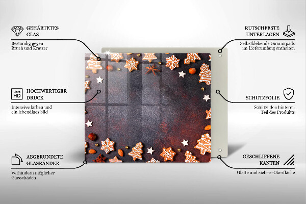 Tocător de bucătărie Crăciun turtă dulce