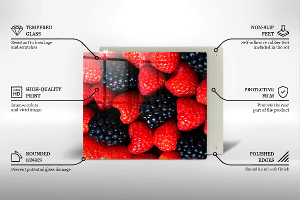 Tocător de bucătărie Zmeura si murele