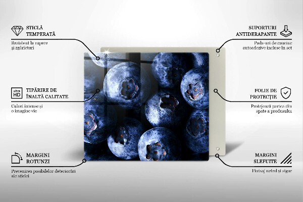 Tocător de bucătărie Prim-plan cu fructe de padure