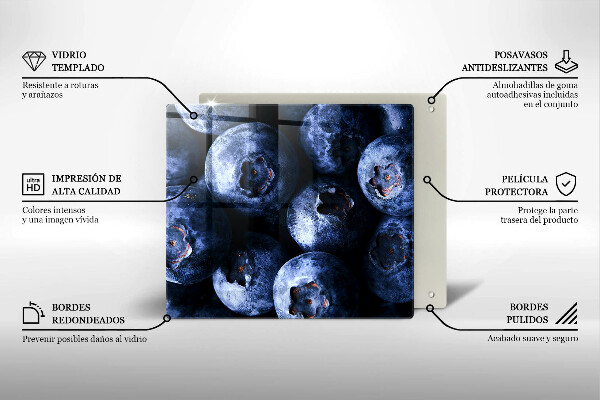 Tocător de bucătărie Prim-plan cu fructe de padure