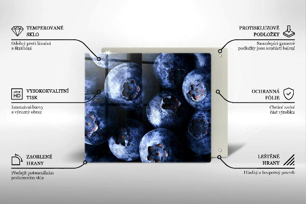 Tocător de bucătărie Prim-plan cu fructe de padure