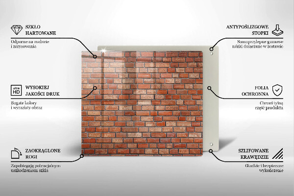 Tocător din sticlă Perete de cărămidă