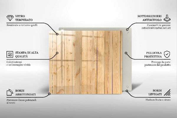 Tocător de bucătărie Scânduri delicate din lemn