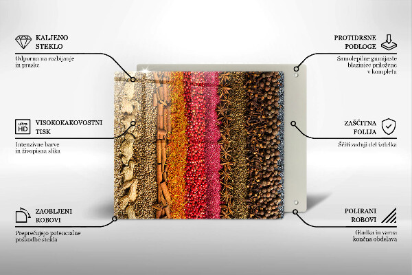Tocător de bucătărie Condimente colorate