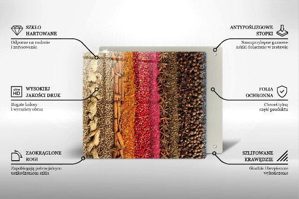 Tocător de bucătărie Condimente colorate