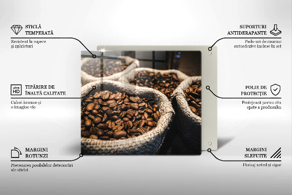 Tocător de bucătărie Pungi cu boabe de cafea